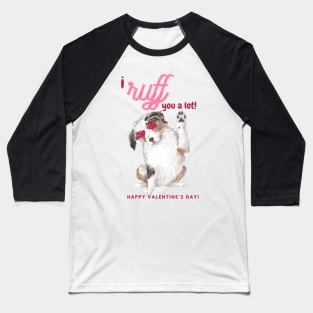 Puppy Valentine Baseball T-Shirt